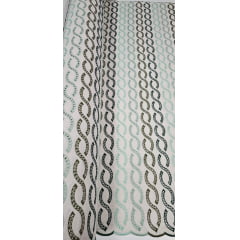 Linho Trovata Bordado Infinity Tons Verde - Comprimento 2,50 m x Largura 1,30 m