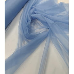 Tule Azul Serenity com Elastano 1,60m de Largura x Comprimento 1,60 m Tule Azul Serenity com Elastano 1,60m de Largura x Comprimento 1,60 m