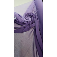 Mousseline Toque de Seda Degradê Roxo com Lilás - Comprimento 1,50 m x Largura 1,47 m 