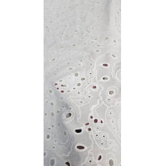 Layse Bordada Premium Off White V22214 - Comprimento 0,95 cm x Largura 1,40 m