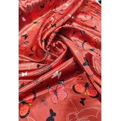 Cetim Estampado Digital Iansã COM DEFEITO - Comprimento 1 m x Largura 1,47 m 