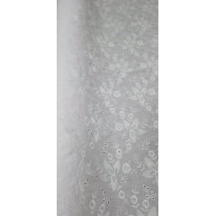Layse Bordada Branca Modelo I06 COM SUJEIRA - Comprimento 1,70 m x Largura 1,30 m