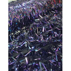 Paetê Preto Holográfico Espadas - Comprimento 1 m x Largura 1,40 m - Paetê Preto Holográfico Espadas - Comprimento 1 m x Largura 1,40 m -