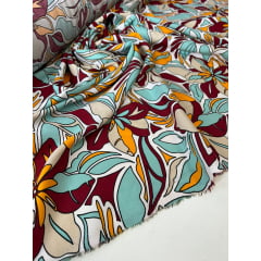 Popeline de Viscose Estampada 416CCOM FURO - Comprimento 080 cm x Largura 1,47 m