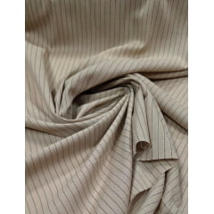 Linho Trovata Risca de Giz Kaki com Preto  - Comprimento 0,95 cm x Largura 1,40 m