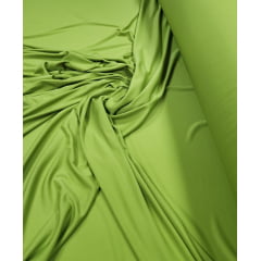 Malha Helanca Lisa Verde Oliva Claro COM DEFEITO - Comprimento 3 m x Largura 1,80 m