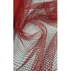 Tela Com Glitter Bali Vermelha - Comprimento 1,30 m x Largura 1,60 m