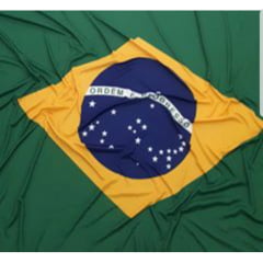 Malha Bandeira do Brasil  COM SUJEIRA  - Largura 1,80m x 1,00 m de comprimento 