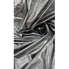 Vinil com Elastano Premium New Shine Chumbo COM RASGO NA BORDA - Comprimento 1,50 m x Largura 1,55 m