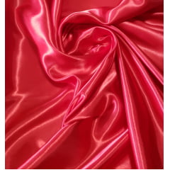 Cetim Charmeusse Liso Vermelho Sangue - Comprimento 0,90 x Largura 1,47 m