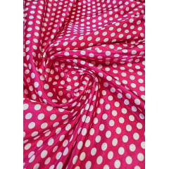 Cetim Rosa Bola Branca (Minnie) - Comprimento 2,90 m x Largura 1,47 m Cetim Rosa Bola Branca (Minnie) - Comprimento 2,90 m x Largura 1,47 m