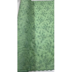 Layse Bordada Verde Malva Modelo I06 - Comprimento 4 m x Largura 1,30 m