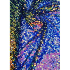 Paetê Bordado Metalic Holográfico - Comprimento 0,50 cm x Largura 1,40 m