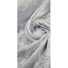 Layse Bordada Branca Modelo I06 COM SUJEIRA - Comprimento 3 m x Largura 1,30