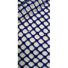 Tela Arrastão Azul Royal com Pedrarias Azul - Comprimento 0,90 cm x Largura 1,30 m