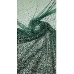 Tule Diamond Degrade Verde - Comprimento 0,85 cm x Largura 1,40 m
