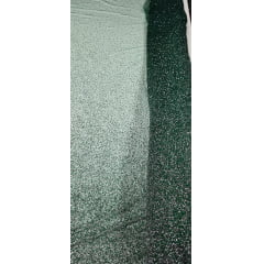 Tule Diamond Degrade Verde - Comprimento 0,85 cm x Largura 1,40 m