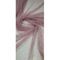 Tela Arrastão Rosê com Pedrarias Rosê - Comprimento 0,90 cm x Largura 1,30 m