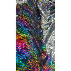 Paetê Reversível Multicolor - Comprimento 0,50 cm x Largura 1,30 m