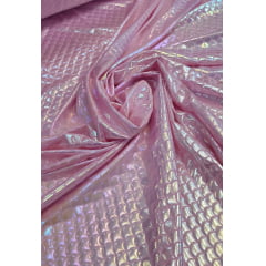 Malha Sereia Perolada Rosa - Comprimento 0,80 cm x Largura 1,50 m