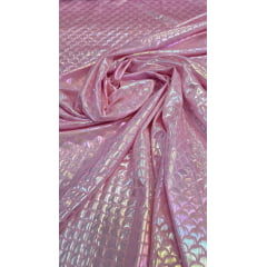 Malha Sereia Perolada Rosa - Comprimento 0,80 cm x Largura 1,50 m