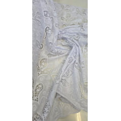 Layse Richelieu African Branco - Comprimento 0,85 cm x Largura 1,30 m