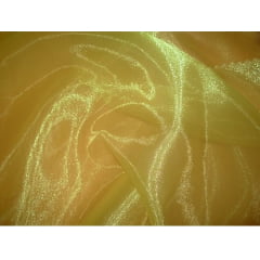 Organza Cristal Lisa Amarelo Ouro - Comprimento 1 m x largura 1,47 m