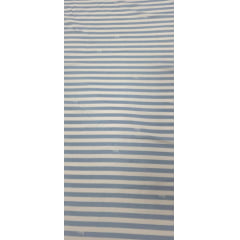 Viscose Premium Baw Listrado Azul e Branco COM DEFEITO NA BORDA - Comprimento 2 m x Largura 1,40 m