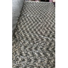Paetê Bordado Tons de Cinza - Comprimento 0,70 cm x Largura 1,50 m