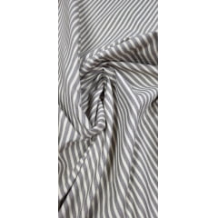 Sarja de Algodão Listrado Cinza - Comprimento 1,80 m x Largura 1,50 m