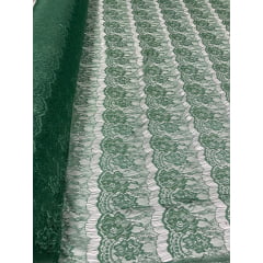 Renda Tipo Chantilly Verde - Comprimento 5 m x Largura 1,47 m