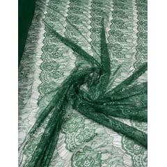 Renda Tipo Chantilly Verde - Comprimento 5 m x Largura 1,47 m