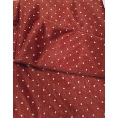 Lurex Glitz Terracota com Poá Prata - Comprimento 3 m x Largura 1,60 m