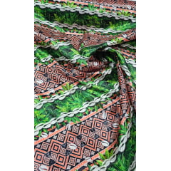 Cetim Estampado Digital Exu - Comprimento 1 m x Largura 1,47 m 