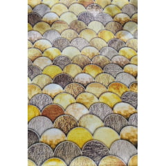 Cetim Estampado Digital Sereia Dourado - Comprimento 2 m x Largura 1,47 m