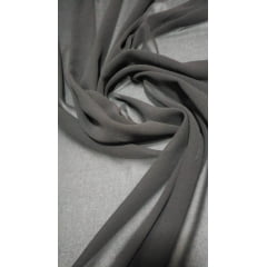 Mousseline Lisa Toque de Seda Preto - Comprimento 1 m x Largura 1,47 m