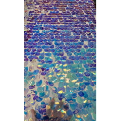 Tule Bordado com Paetê Holográfico Wings Branco - Comprimento 0,50 cm x Largura 1,47 m