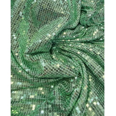 Paetê de Malha Bordado Verde Menta - Comprimento 1 m x Largura 1,50 m