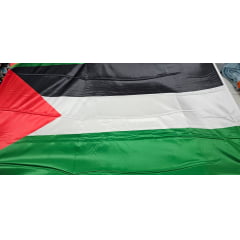 Cetim Bandeira da Palestina  COM MANCHA-Largura 1,47m x 0,90m Comprimento