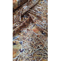 Cetim Estampado Digital Omolu 02 COM FALHA - Comprimento 2 m x Largura 1,47 m 