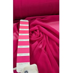 Mousseline Lisa Toque de Seda Pink Escuro - Comprimento 2,50 m x Largura 1,47 m