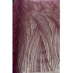 Tule Fúcsia Diamond Pink  Modelo LYD090  - Comprimento 0,60 cm x Largura 1,45 m