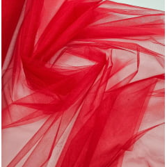 Tule Shine Vermelho Ferrari - Comprimento 1 m x Largura 3 m