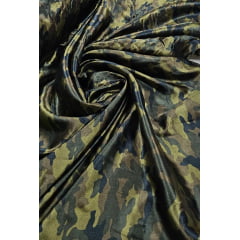 Cetim Estampado Camuflado - Comprimento 1 m x Largura 1,47 m