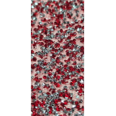 Tule Diamond Degrade Vermelho - Comprimento 0,70 cm x Largura 1,40 m