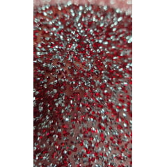 Tule Diamond Degrade Vermelho - Comprimento 0,70 cm x Largura 1,40 m