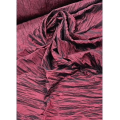 Tafetá Plissado Marsala - Comprimento 0,60 cm x Largura 1,40 m