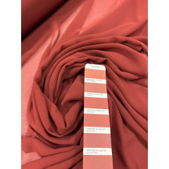 Mousseline Lisa Toque de Seda Telha - Comprimento 2 m x Largura 1,47 m