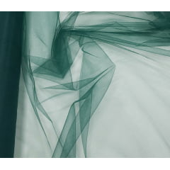 Tule 2º Pele Iluzione Verde Floresta - Comprimento0,90 cm x Largura 1,40 m 