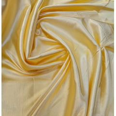 Cetim Charmeusse c/ Lycra Amarelo Claro COM SUJEIRA - Comprimento 0,90 cm x Largura 1,47 m